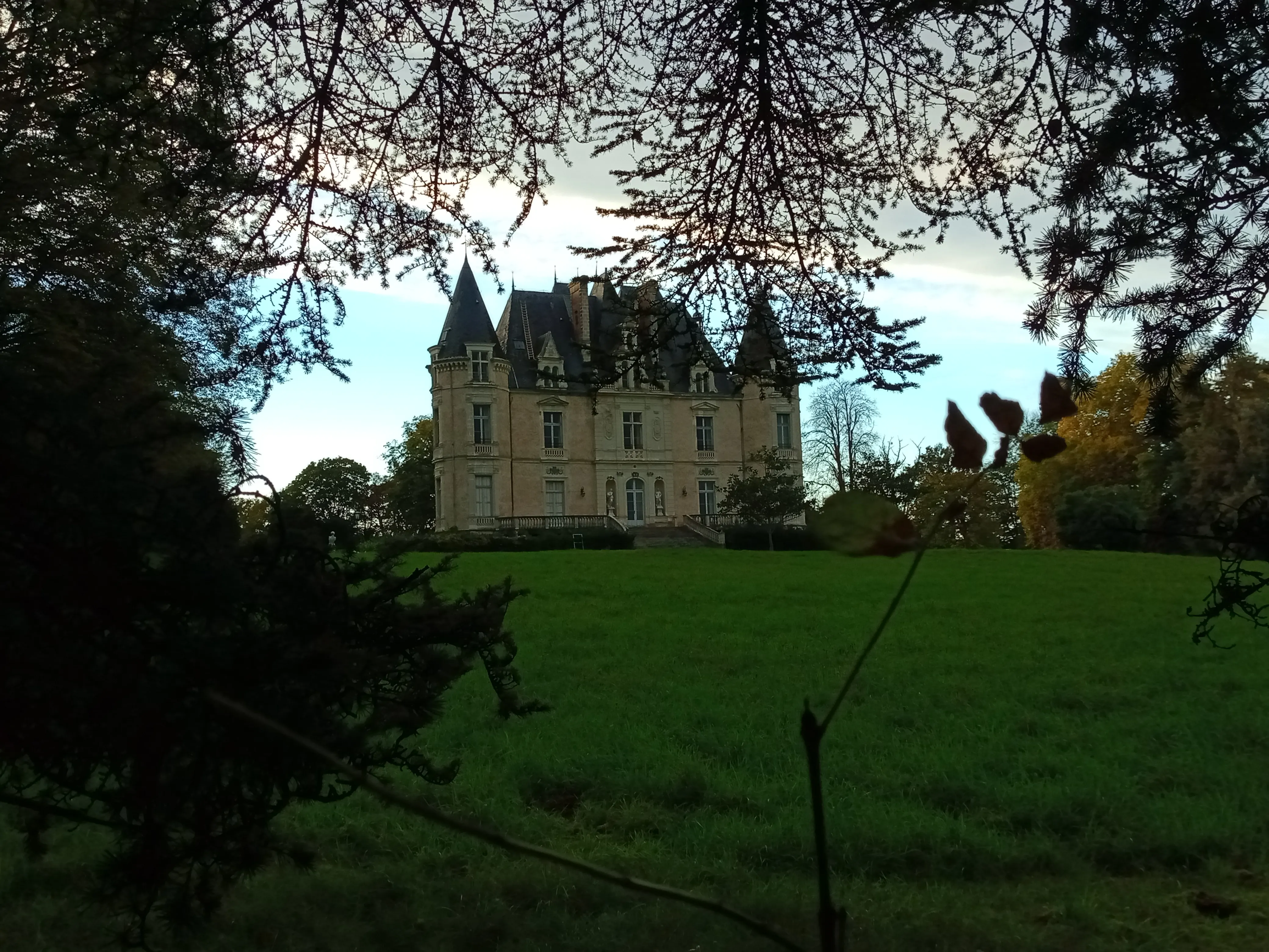 Château de Beauchamp — vue branches automne
